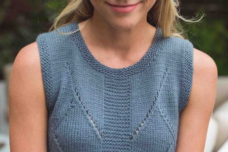 Cable tank top knitting pattern