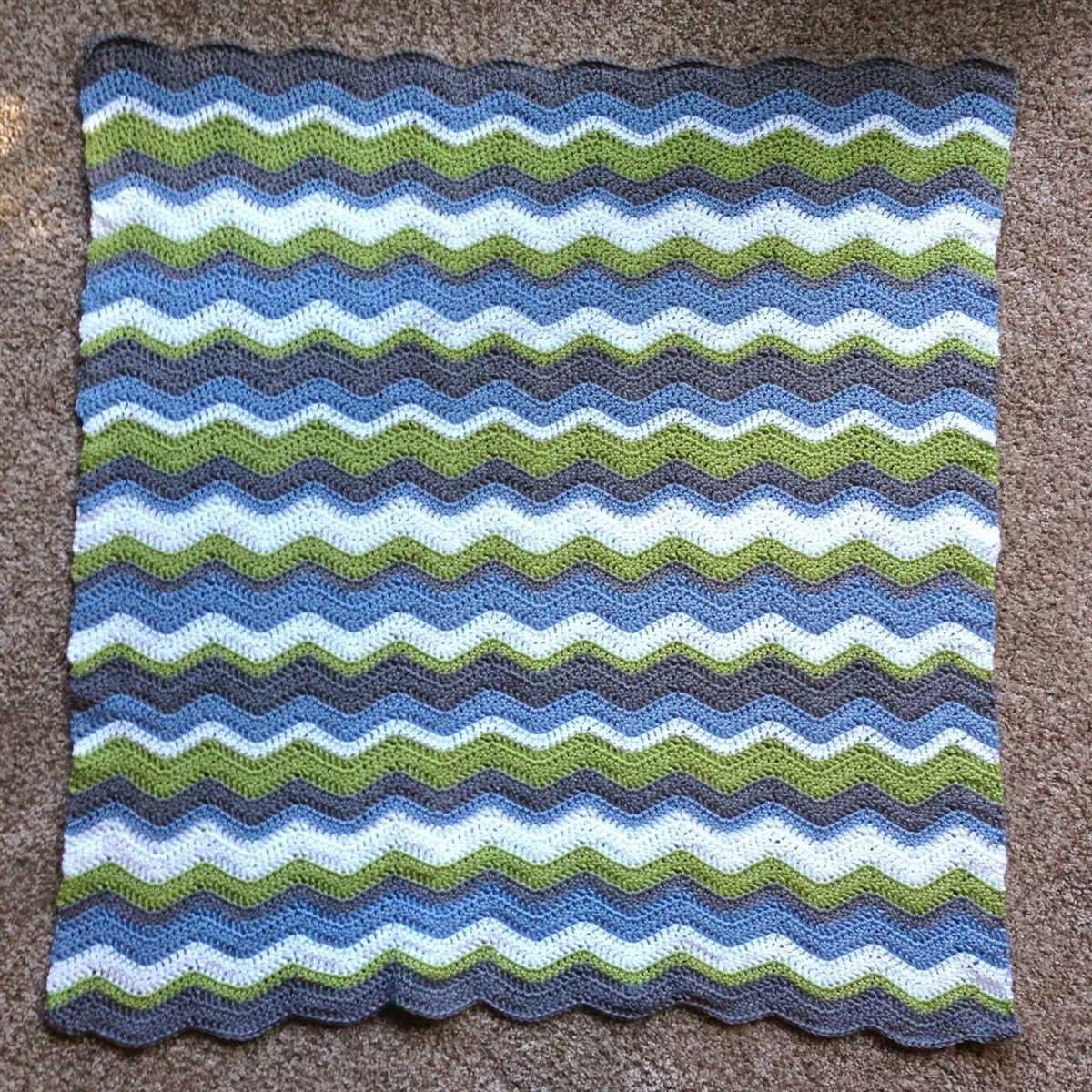 Knit ripple pattern