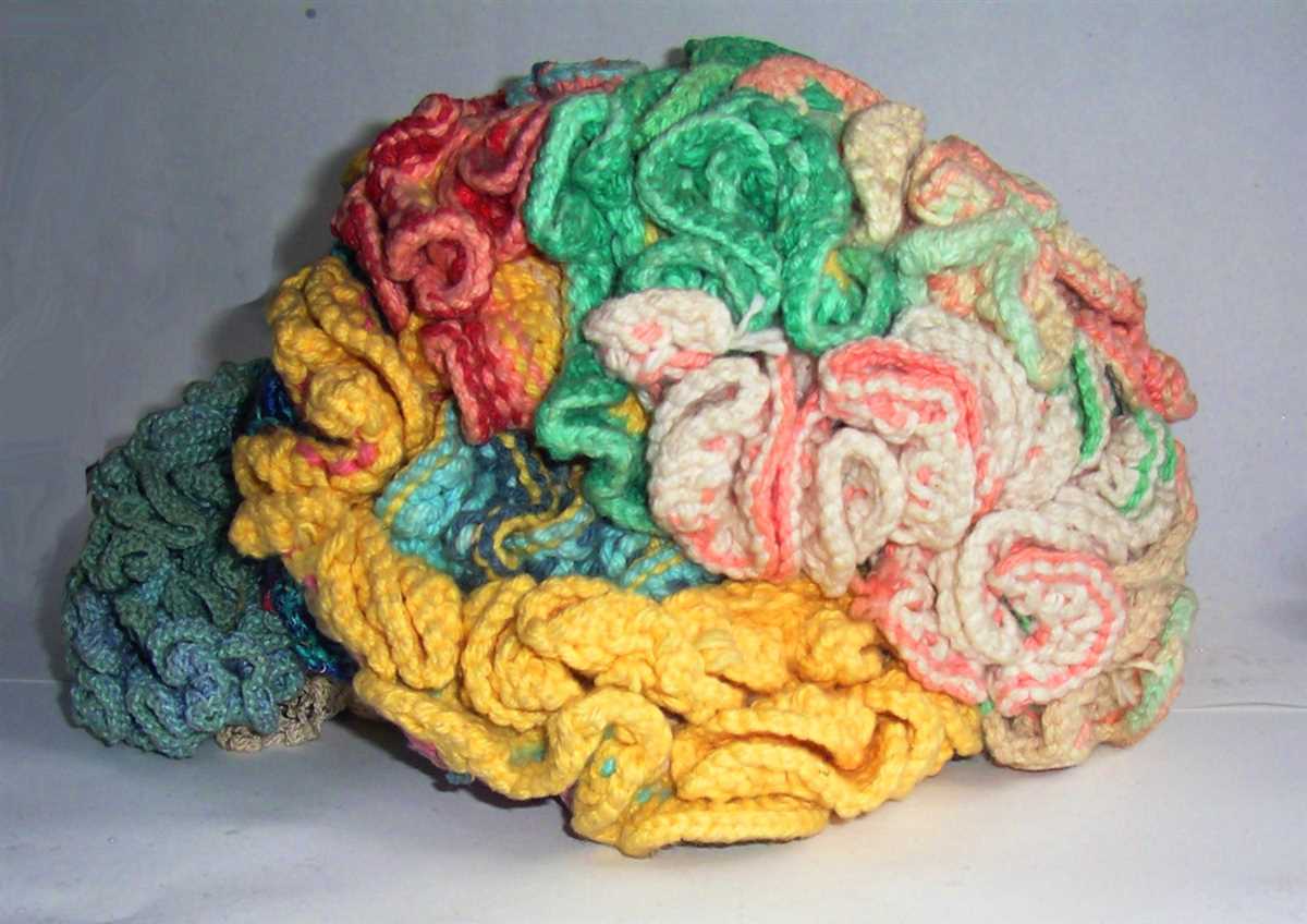 Knitted brain pattern