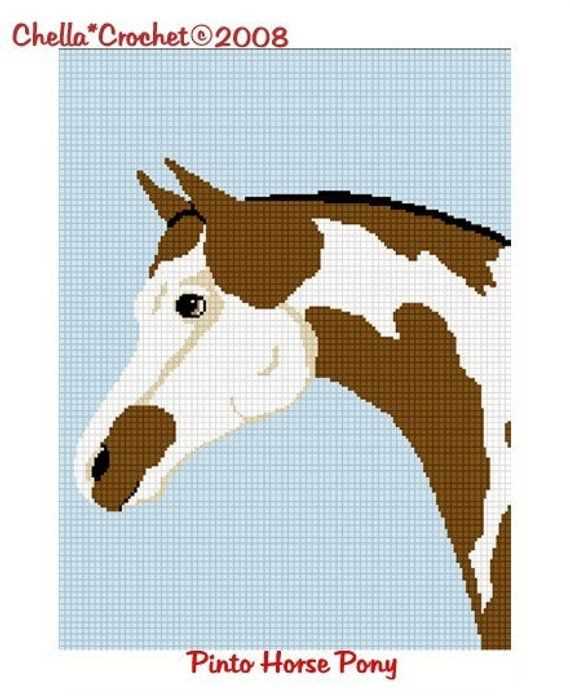 Horse head knitting pattern