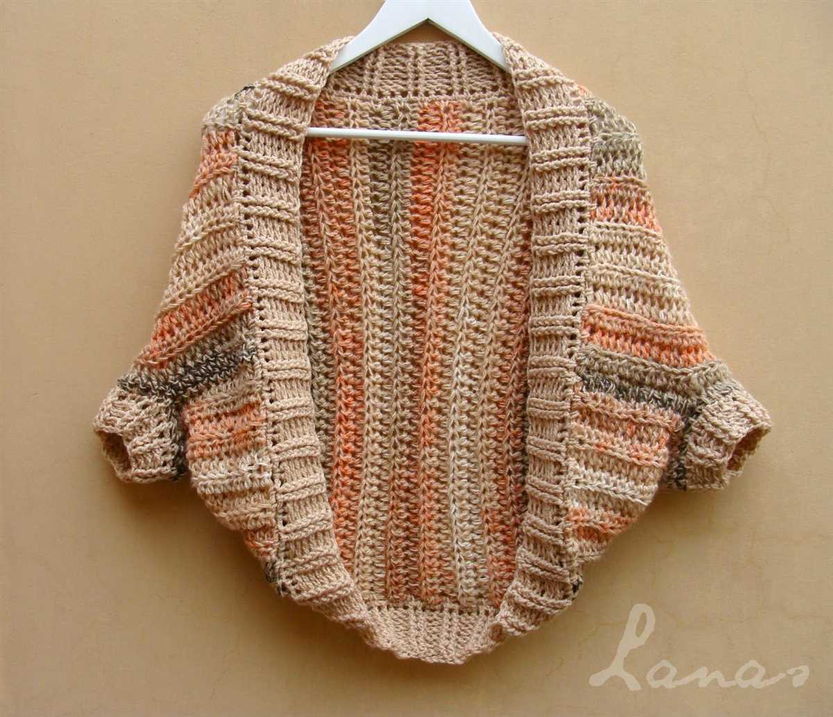 Knit cocoon shrug pattern