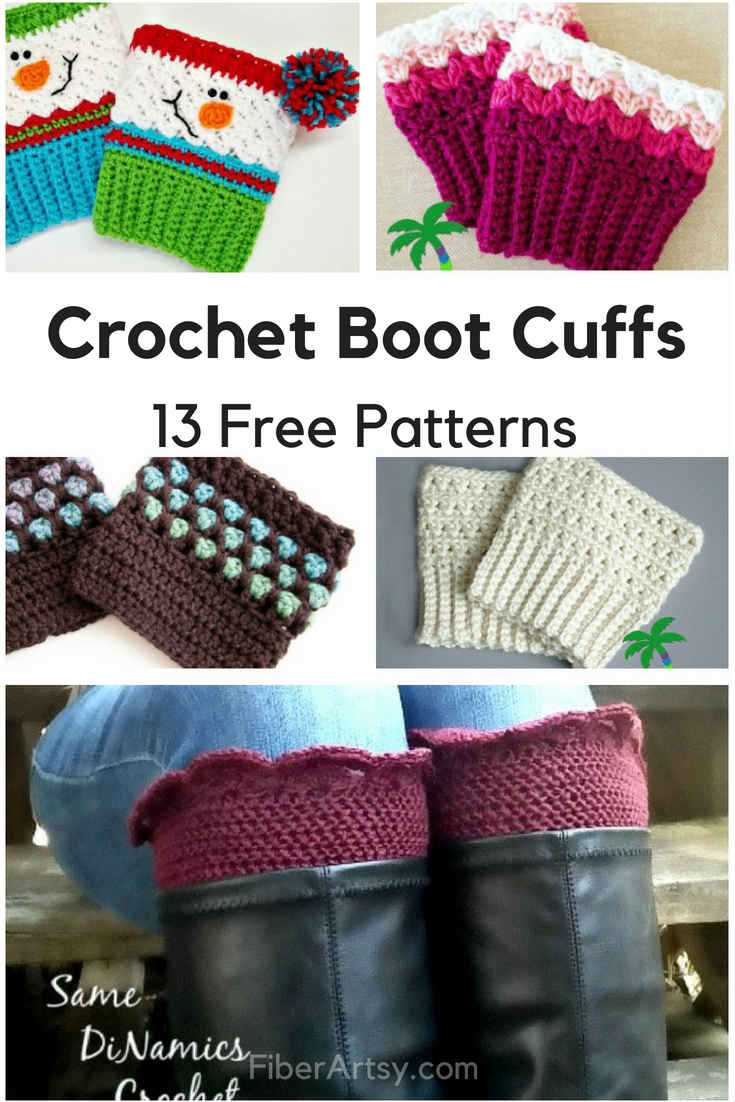 Boot cuffs knitted free pattern