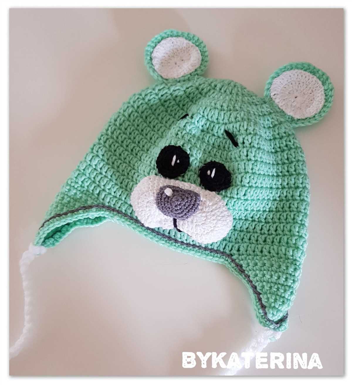 Bear beanie knitting pattern