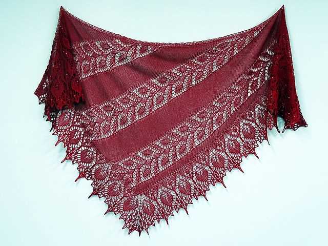 Asymmetrical knit shawl pattern free