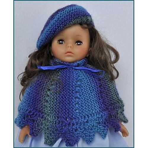Free doll poncho knitting pattern
