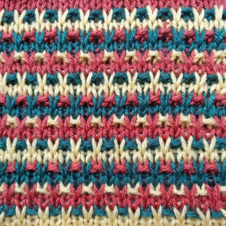 Slip stitch knitting patterns 2 colors