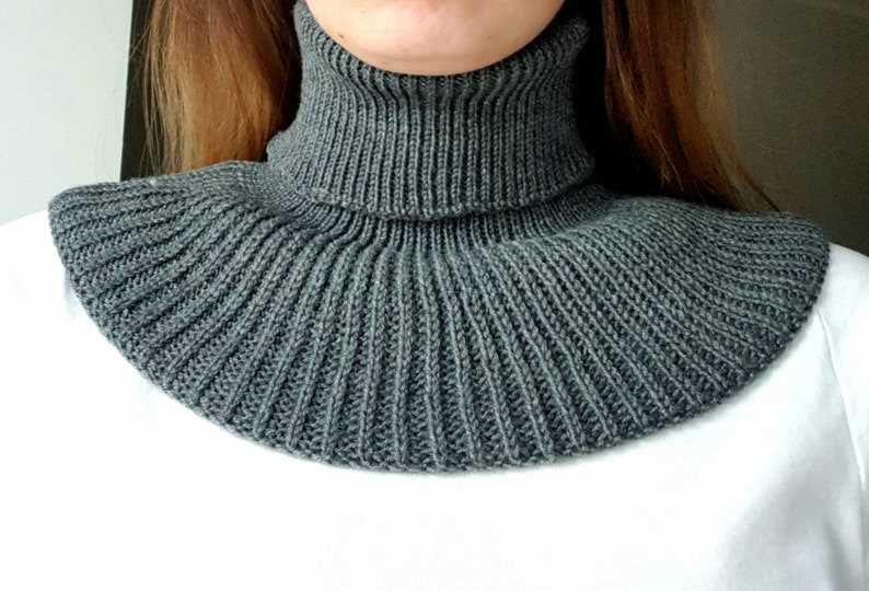 Turtleneck scarf knitting pattern