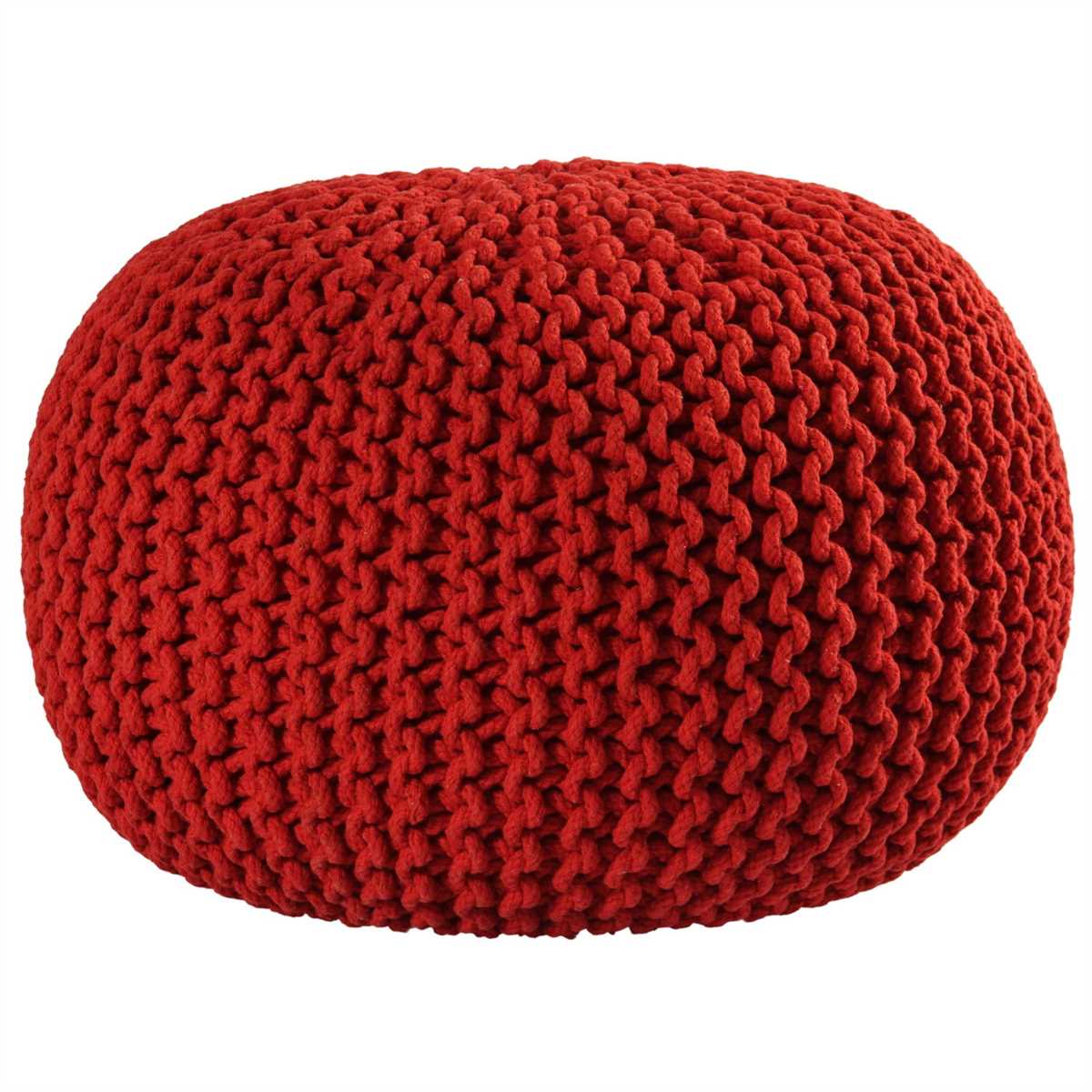 Free chunky knit pouf pattern