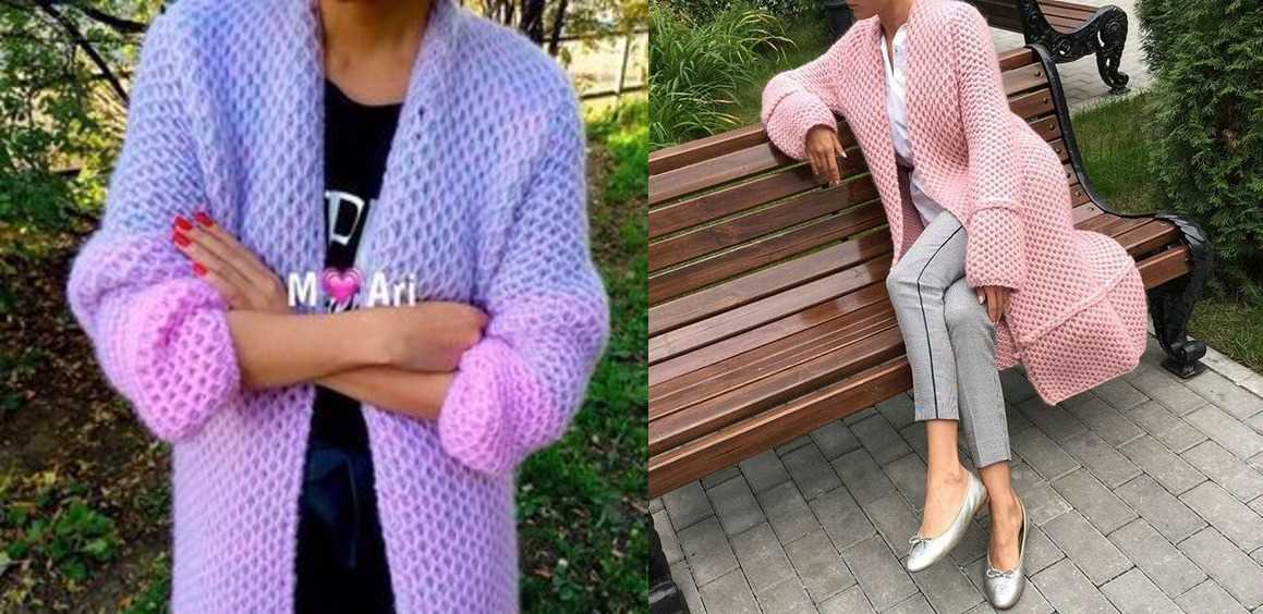 Cocoon style cardigan knitting pattern