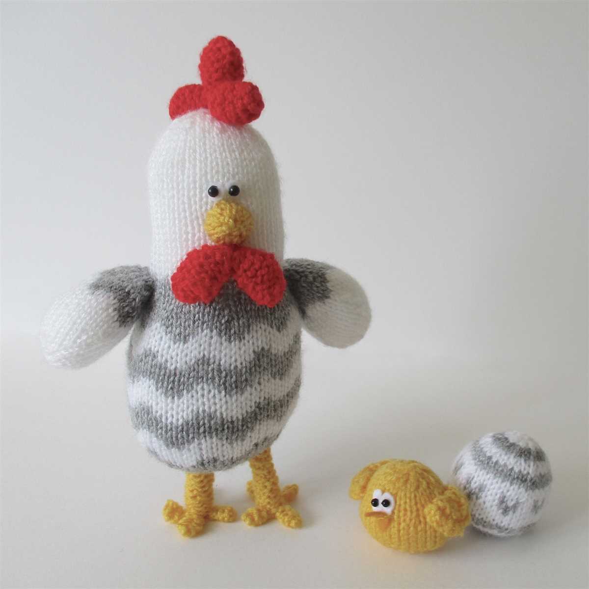 Chick and egg knitting pattern