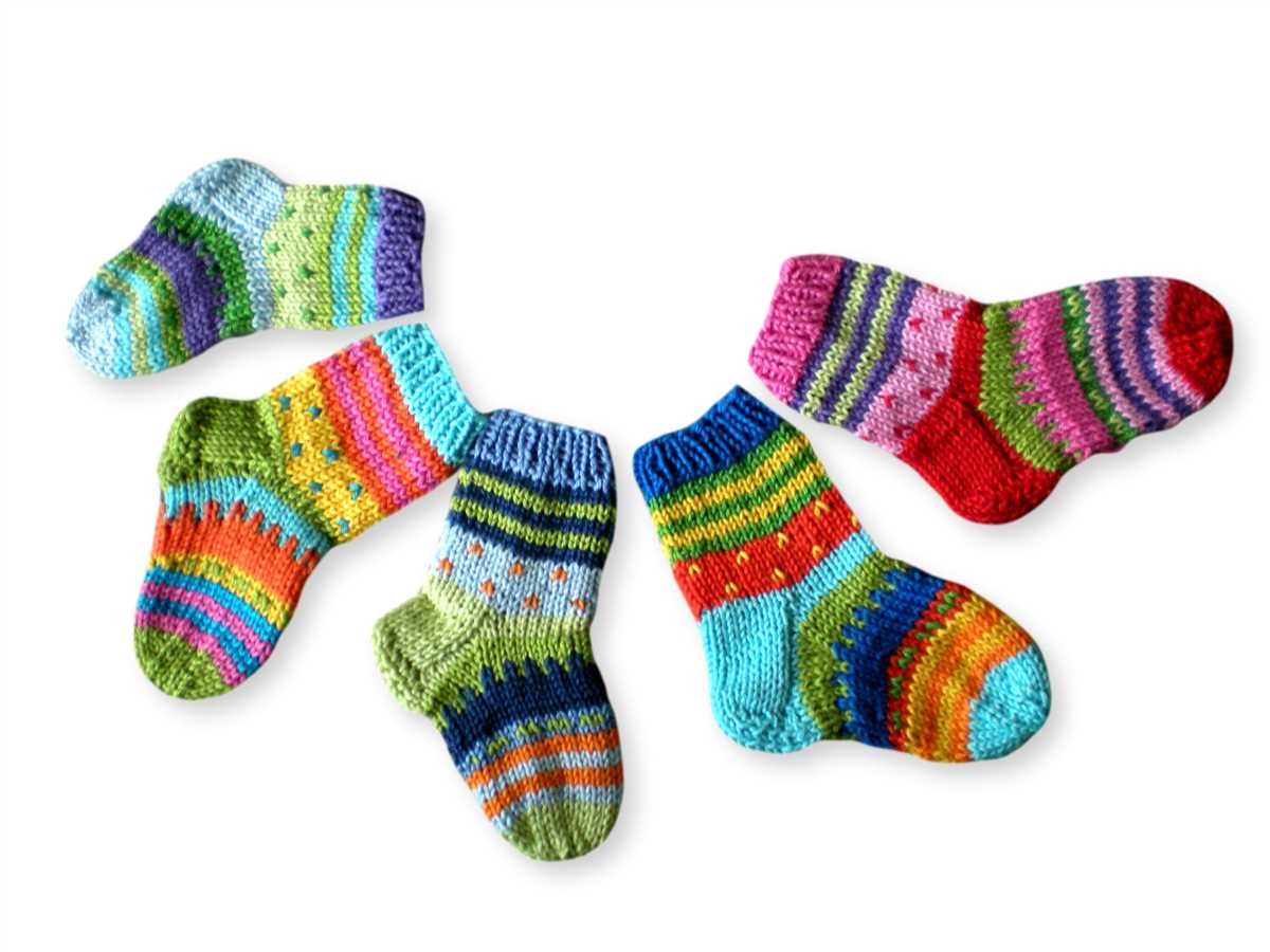 Baby sock knit pattern