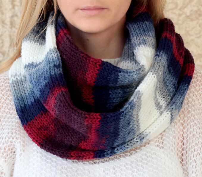 Open weave knit scarf pattern