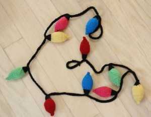 Knit christmas lights pattern