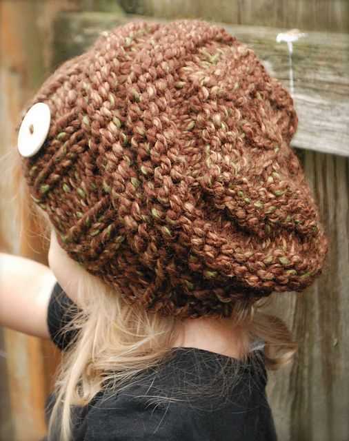 Childs slouch hat knitting pattern
