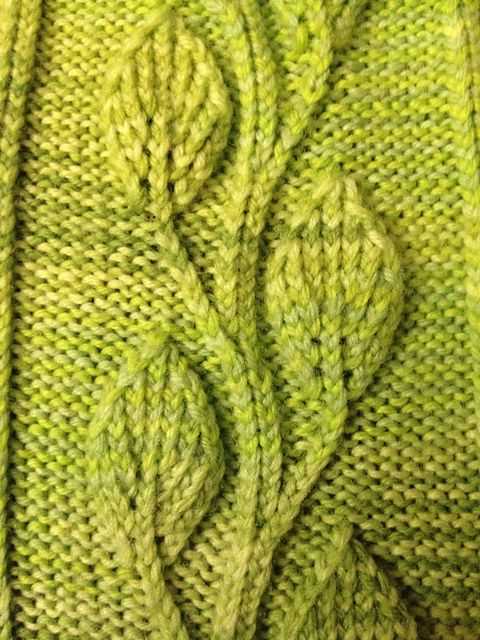 Falling leaves scarf knitting pattern