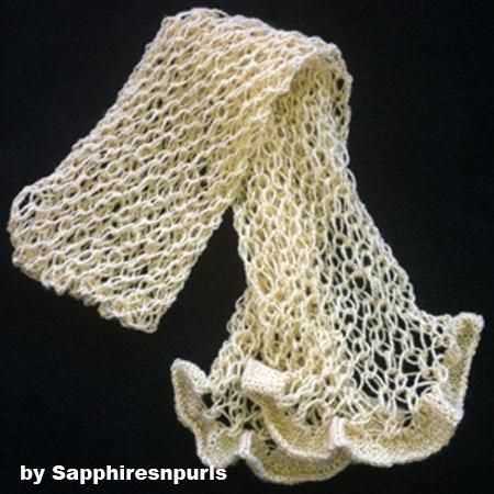 Lacy knitted scarf pattern