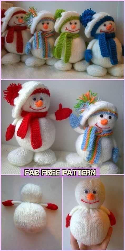 Knitted snowman pattern