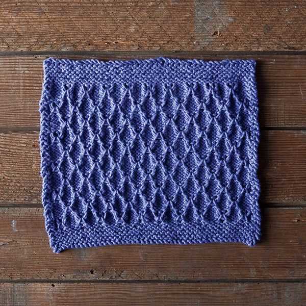 Chinese wave knit dishcloth pattern