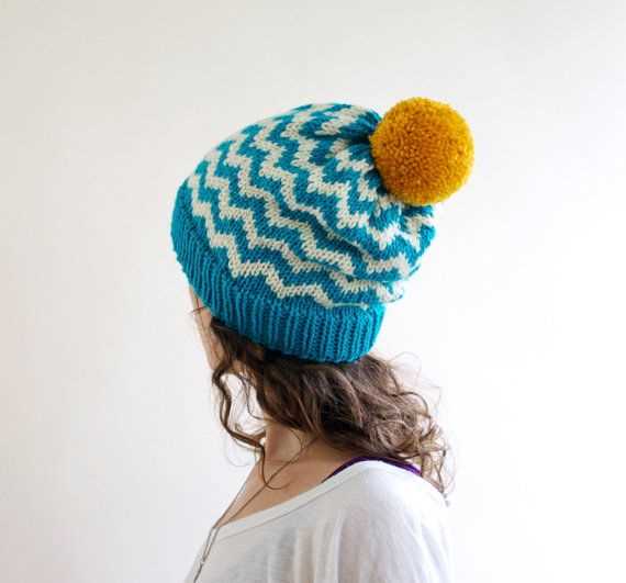 Free knit chevron hat pattern
