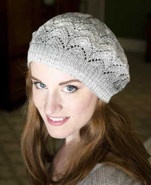 Lace beret knitting pattern free