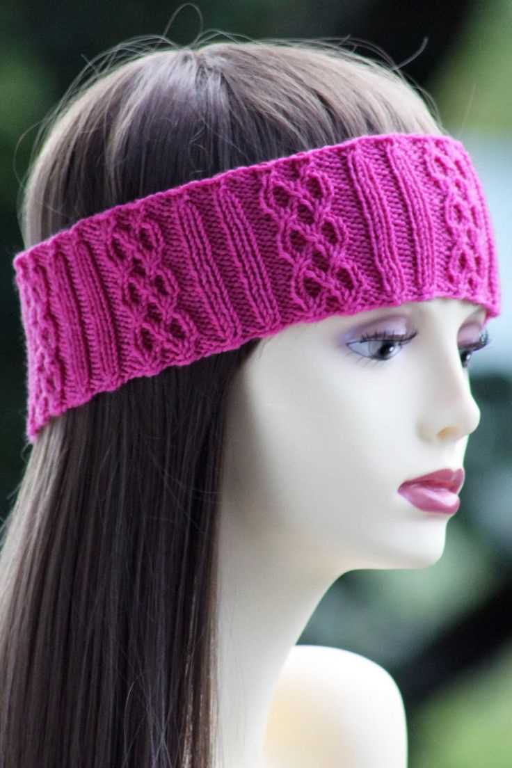Easy cable knit headband pattern