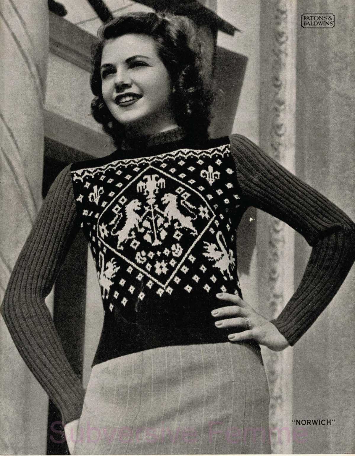 Vintage knitting patterns 1950s