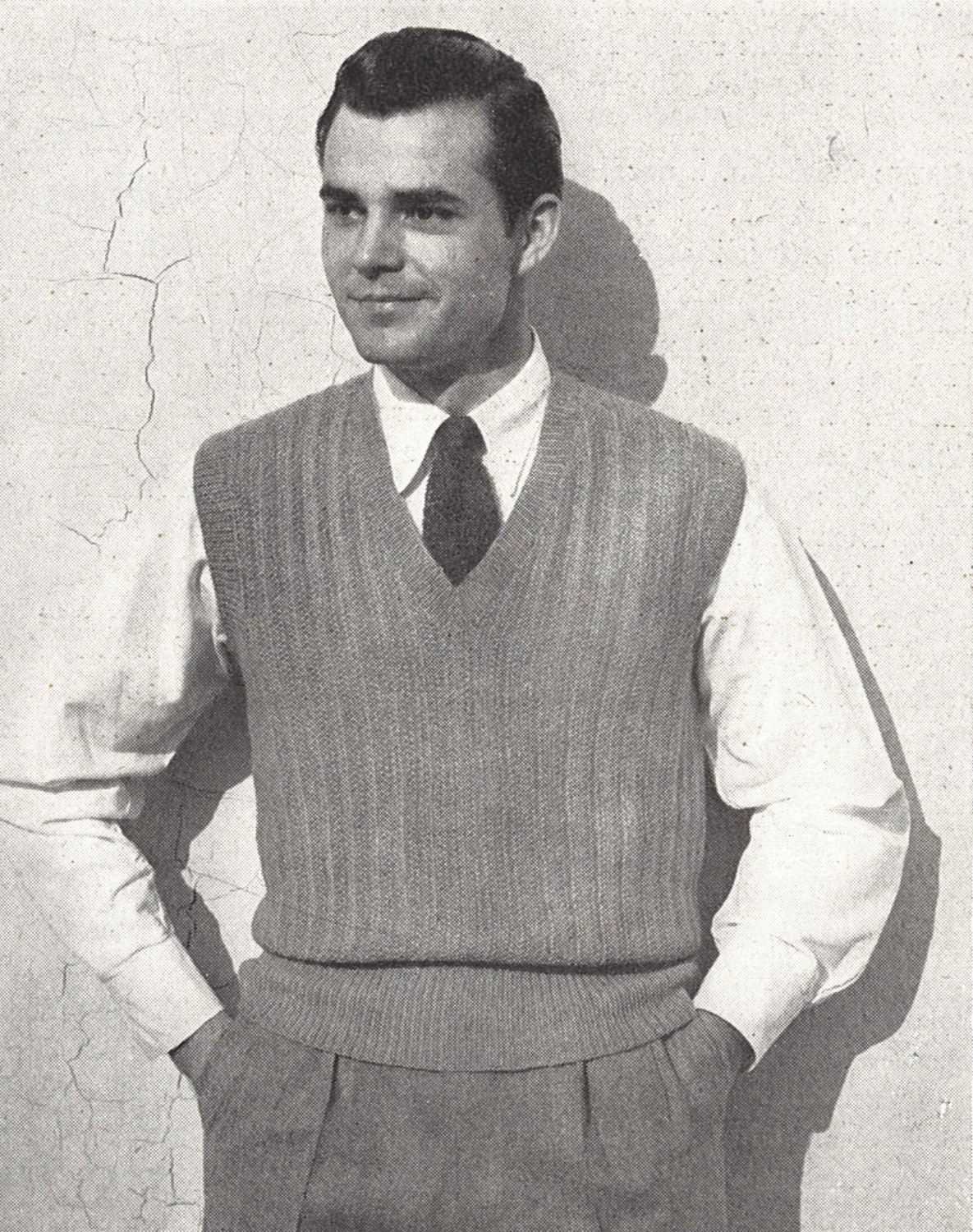 Vintage vest knitting pattern
