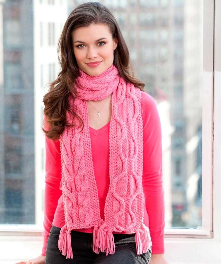 Red heart scarf pattern knit