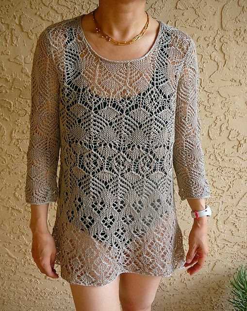 Lace tunic knitting pattern