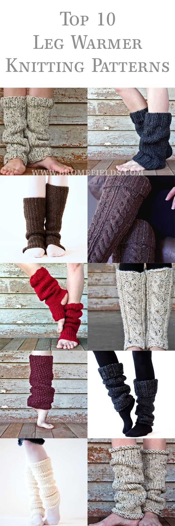 Flared leg warmers knitting pattern