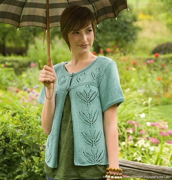 Eyelet cardigan knitting pattern