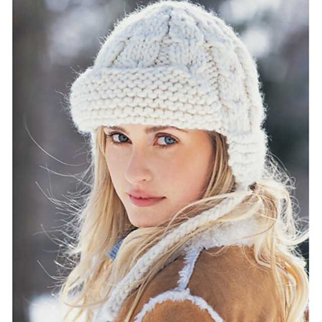 Knitted trapper hat pattern
