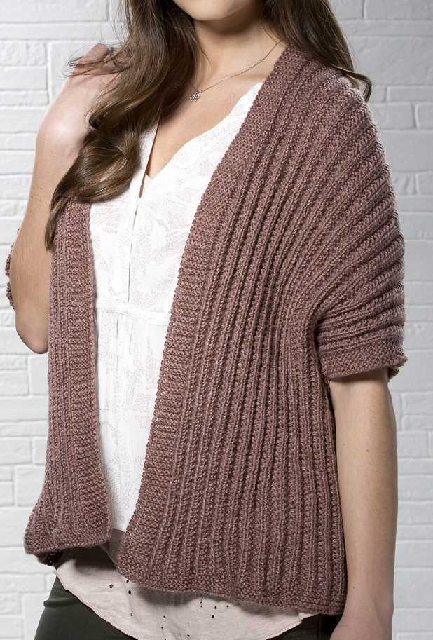 Speckled shrug free knitting pattern