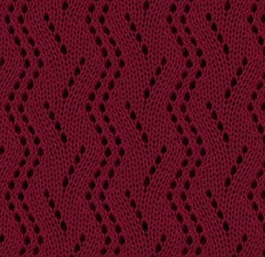 Zig zag lace knitting pattern