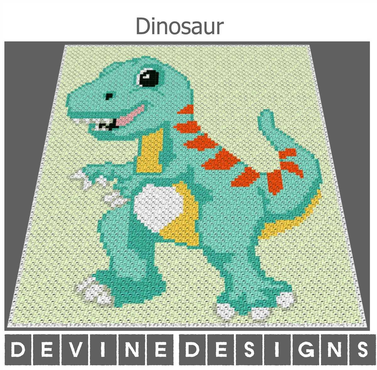 Dinosaur blanket knitting pattern