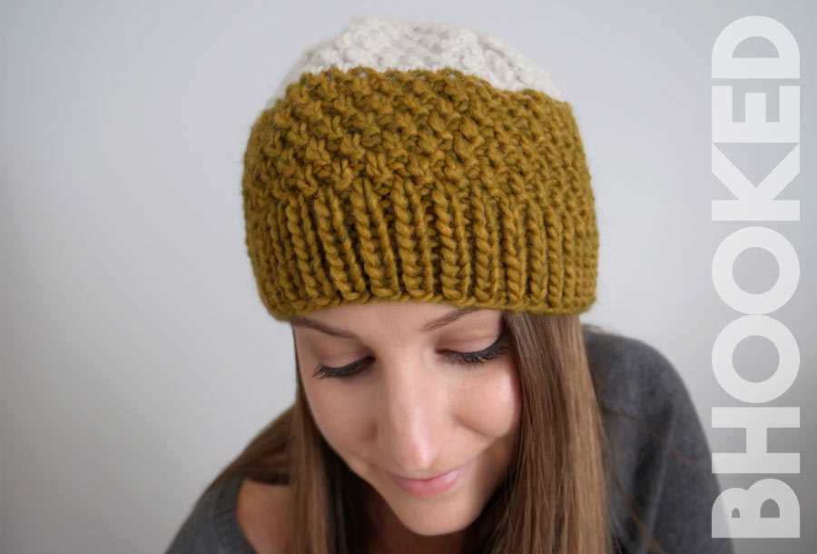 Moss stitch knit hat pattern
