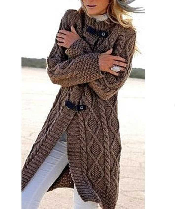 Create a Stylish and Cozy Long Sweater Coat with This Knitting Pattern Long sweater coat knitting pattern