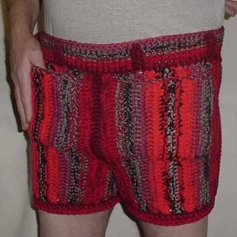 Knitted mens shorts pattern