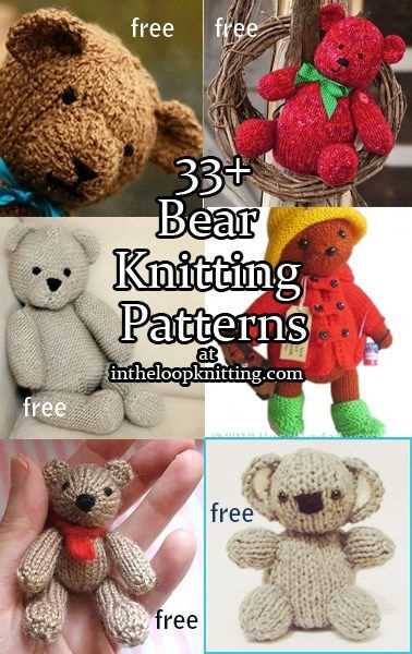 Free paddington bear toy knitting pattern