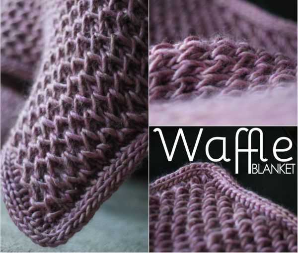 Waffle blanket pattern knit