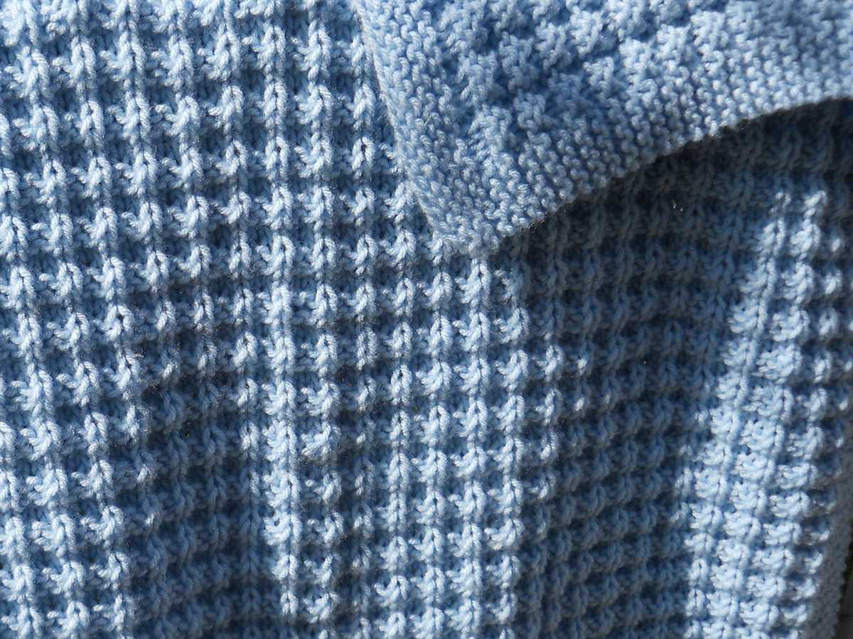 Waffle blanket knitting pattern