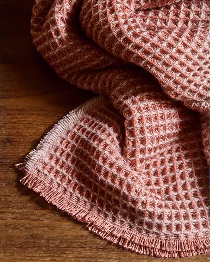 Waffle knit blanket pattern