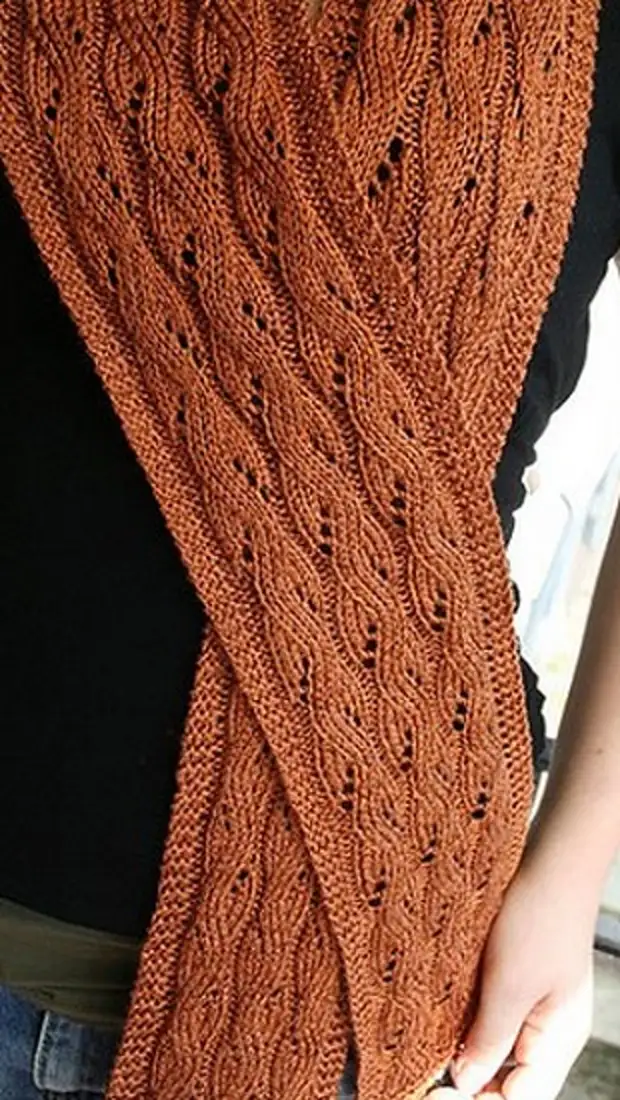 Waterfall scarf knitting pattern