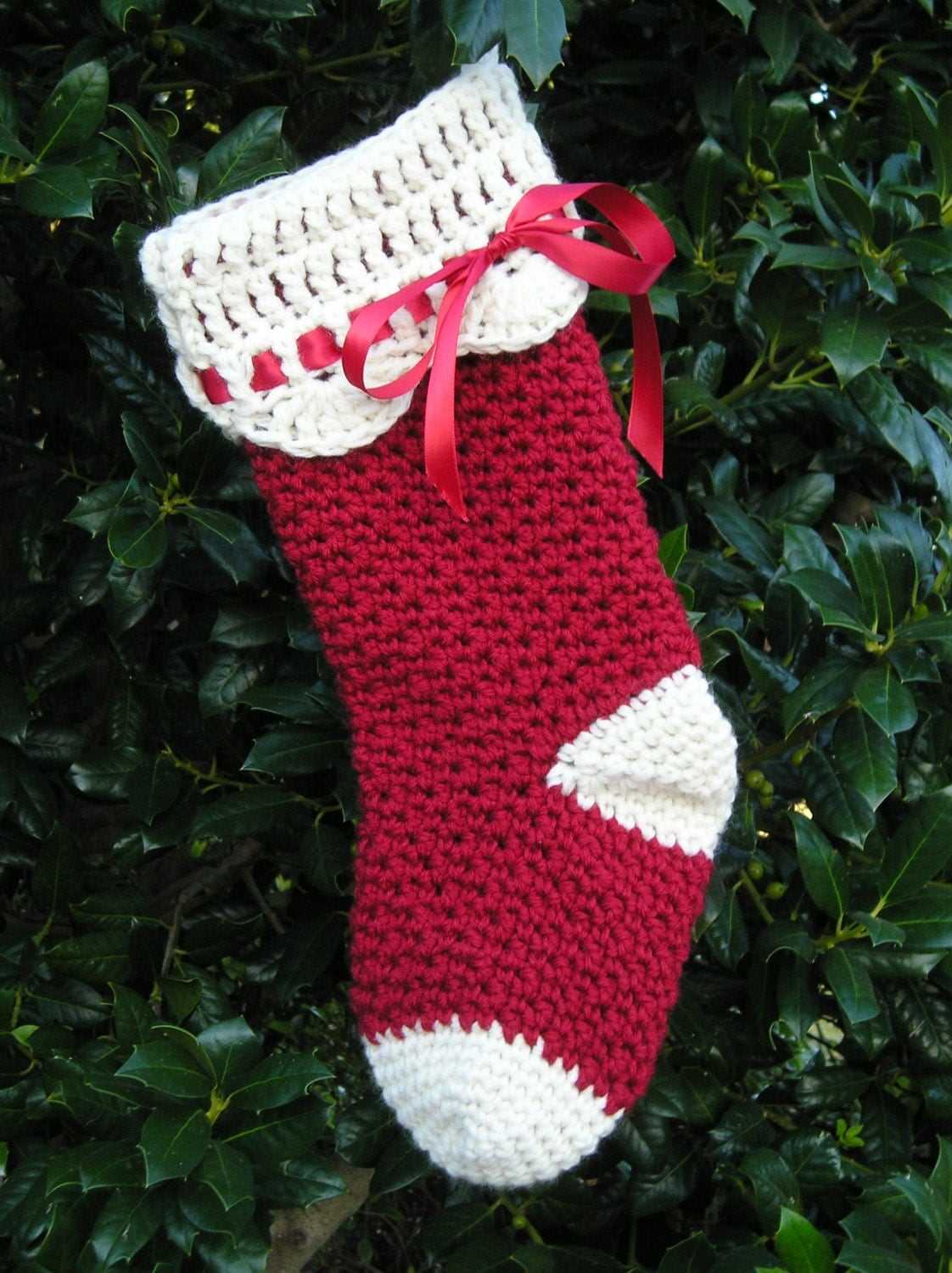 Easy knit christmas stocking pattern