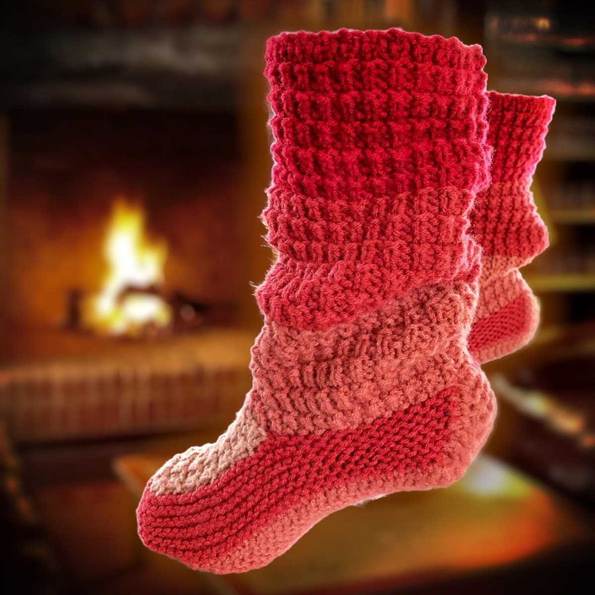 Knitting pattern for slipper socks
