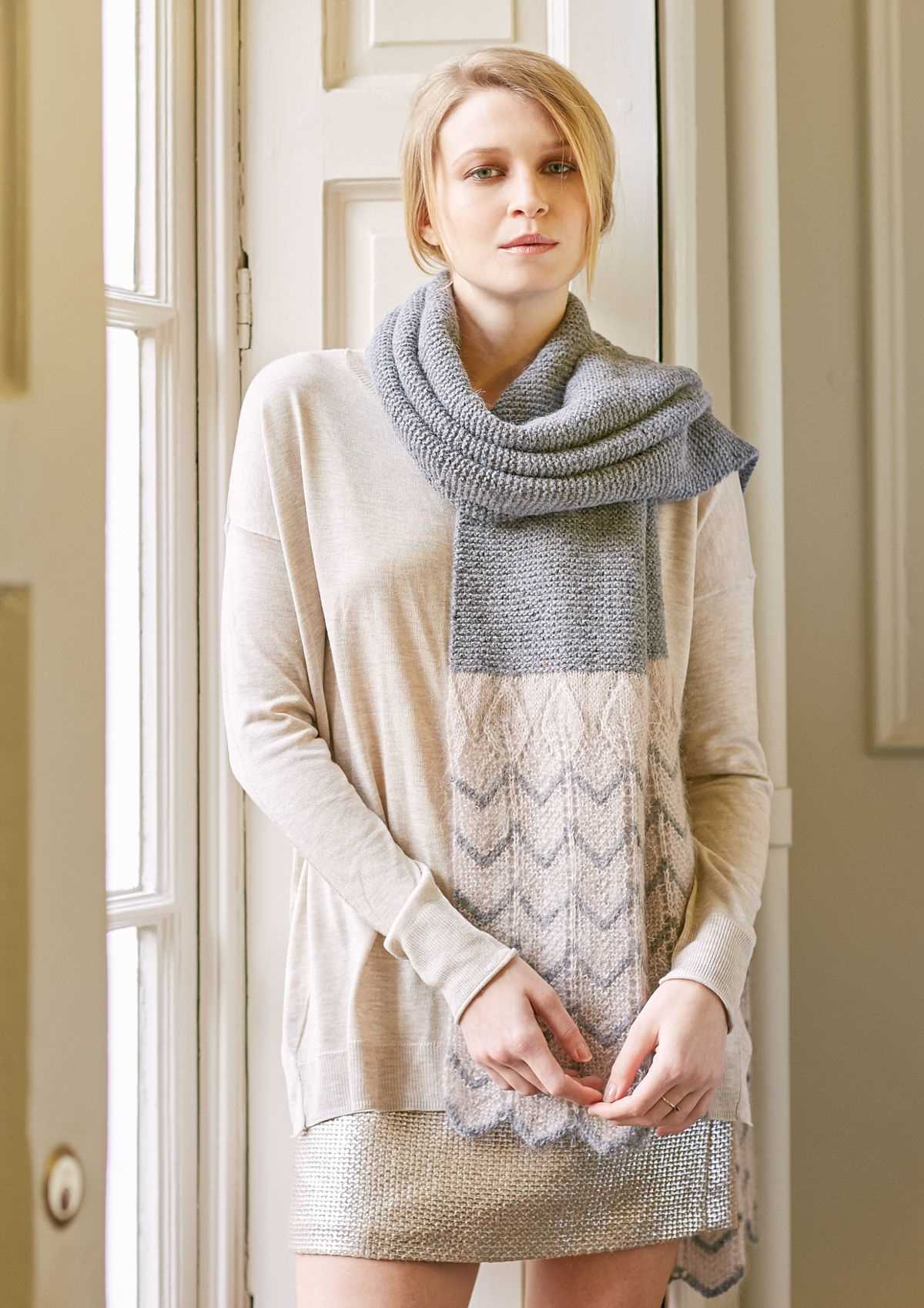 Wide scarf knitting pattern