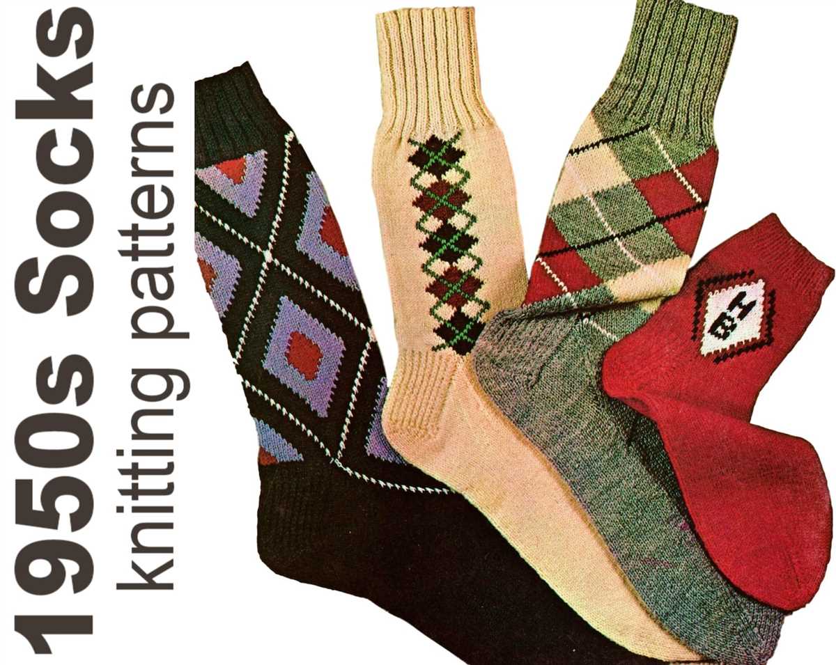 Men's socks pattern knitting