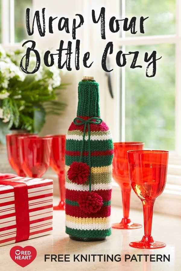 Wine cozy knitting pattern