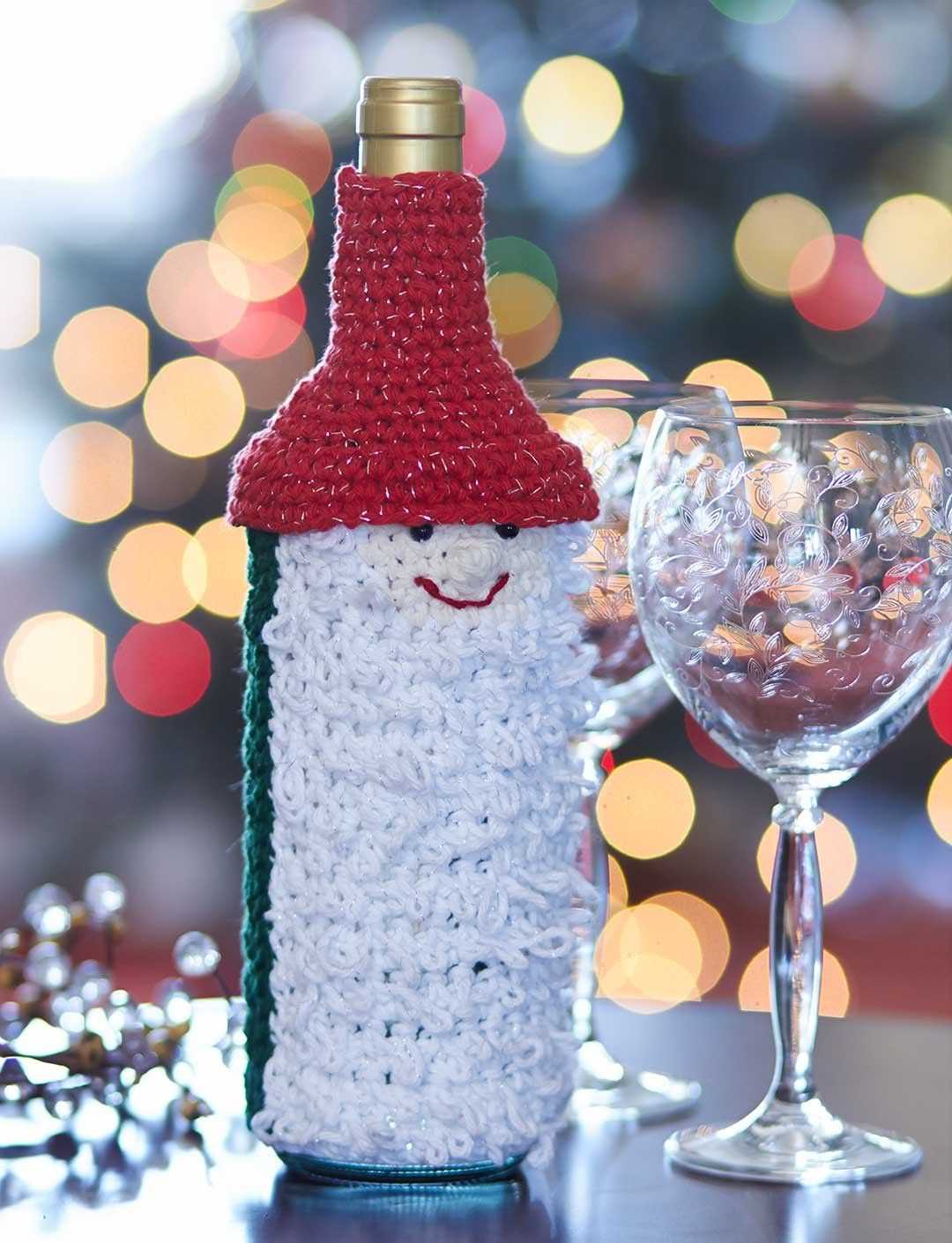 Wine cozy knitting pattern
