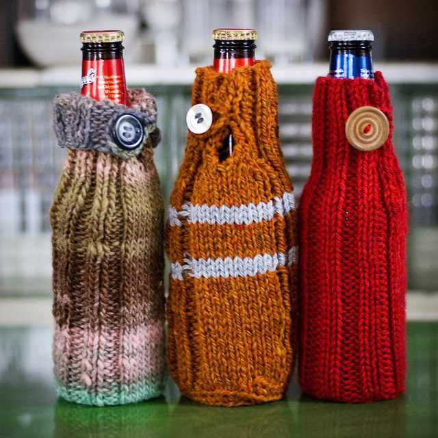Wine cozy knitting pattern